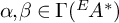 alpha comma beta element of upper Gamma left parenthesis Superscript upper E Baseline backslash exclamation mark upper A Superscript asterisk Baseline right parenthesis