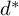 d Superscript asterisk