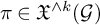 pi element of upper X Superscript and k Baseline left parenthesis script upper G right parenthesis