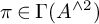 pi element of upper Gamma left parenthesis upper A Superscript and 2 Baseline right parenthesis
