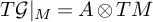 upper T script upper G vertical bar Subscript upper M Baseline equals upper A circled times upper T upper M
