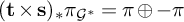 left parenthesis bold t times bold s right parenthesis Subscript asterisk Baseline pi Subscript upper G Sub Superscript asterisk Baseline equals pi circled plus negative pi