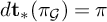 d t Subscript asterisk Baseline left parenthesis pi Subscript script upper G Baseline right parenthesis equals pi