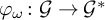 phi Subscript omega Baseline colon script upper G right arrow upper G Superscript asterisk