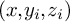 left parenthesis x comma y Subscript i Baseline comma z Subscript i Baseline right parenthesis