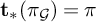 t Subscript asterisk Baseline left parenthesis pi Subscript script upper G Baseline right parenthesis equals pi