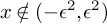 x not an element of left parenthesis minus epsilon squared comma epsilon squared right parenthesis