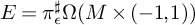 upper E equals pi Subscript epsilon Superscript ♯ Baseline upper Omega left parenthesis upper M times left parenthesis negative 1 comma 1 right parenthesis right parenthesis