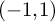 left parenthesis negative 1 comma 1 right parenthesis