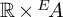 double struck upper R times Superscript upper E Baseline backslash exclamation mark upper A