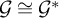 script upper G approximately equals upper G Superscript asterisk