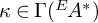kappa element of upper Gamma left parenthesis Superscript upper E Baseline backslash exclamation mark upper A Superscript asterisk Baseline right parenthesis