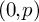 left parenthesis 0 comma p right parenthesis