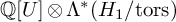 double struck upper Q upper U circled times upper Lamda Superscript asterisk Baseline left parenthesis upper H 1 divided by t o r s right parenthesis