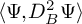 left angle bracket upper Psi comma upper D Subscript upper B Superscript 2 Baseline upper Psi right angle bracket