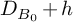 upper D Subscript upper B 0 Baseline plus h