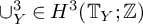 union Subscript upper Y Superscript 3 Baseline element of upper H cubed left parenthesis upper T Subscript upper Y Baseline semicolon double struck upper Z right parenthesis