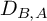upper D Subscript upper B comma upper A