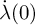 ̇ lamda left parenthesis 0 right parenthesis