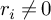r Subscript i Baseline not equals 0
