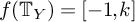 f left parenthesis upper T Subscript upper Y Baseline right parenthesis equals negative 1 comma k