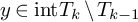 y element of i n t upper T Subscript k divided by upper T Subscript k minus 1