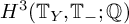 upper H cubed left parenthesis upper T Subscript upper Y Baseline comma upper T Subscript minus Baseline semicolon double struck upper Q right parenthesis