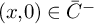 left parenthesis x comma 0 right parenthesis element of ModifyingAbove caret With bar upper C minus