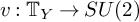 v colon upper T Subscript upper Y Baseline right arrow upper S upper U left parenthesis 2 right parenthesis