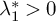 lamda 1 Superscript asterisk Baseline greater than 0