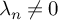 lamda Subscript n Baseline not equals 0