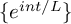 StartSet e Superscript i n t divided by upper L Baseline EndSet
