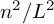 n squared divided by upper L squared