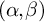 left parenthesis alpha comma beta right parenthesis