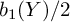b 1 left parenthesis upper Y right parenthesis divided by 2
