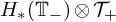 upper H Subscript asterisk Baseline left parenthesis upper T Subscript minus Baseline right parenthesis circled times upper T Subscript plus
