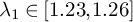lamda 1 element of 1.23 comma 1.26