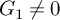 upper G 1 not equals 0