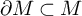partial differential upper M subset of upper M