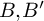 upper B comma upper B prime