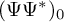left parenthesis upper Psi upper Psi Superscript asterisk Baseline right parenthesis Subscript 0