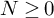 upper N greater than or equals 0