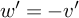 w prime equals negative v prime
