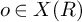 o element of upper X left parenthesis upper R right parenthesis