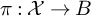 pi colon script upper X right arrow upper B
