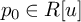 p 0 element of upper R u
