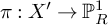 pi colon upper X prime right arrow upper P Subscript upper R Superscript 1