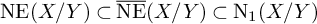 upper N upper E left parenthesis upper X divided by upper Y right parenthesis subset of ModifyingAbove upper N upper E With bar left parenthesis upper X divided by upper Y right parenthesis subset of upper N 1 left parenthesis upper X divided by upper Y right parenthesis