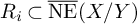 upper R Subscript i Baseline subset of ModifyingAbove upper N upper E With bar left parenthesis upper X divided by upper Y right parenthesis