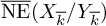 ModifyingAbove upper N upper E With bar left parenthesis upper X Subscript k overbar Baseline divided by upper Y Subscript k overbar Baseline right parenthesis